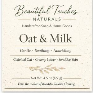 Oat & Milk handcrafted soap label
