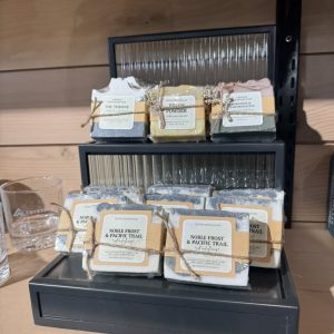 Crystal Mountain Line soap display