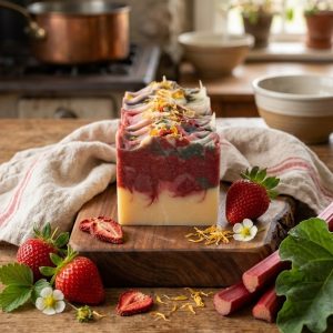 Strawberry Rhubarb artisan soap